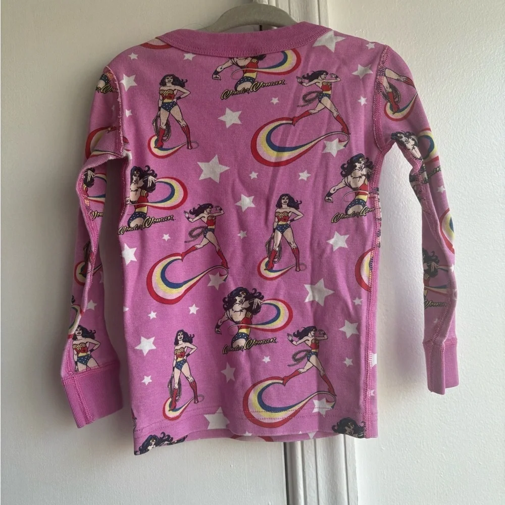 Hanna Andersson Pink Wonder Woman Superhero Kids Pajama Set